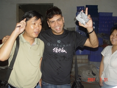 印度客戶學習植絨工藝